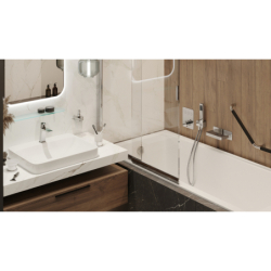 Krotos zestaw prysznic-wanna bateria podtynkowa, 3 funkcyjna, termostat, wylewka kaskadowa, chrom EXCELLENT AREX.SET.8047CR