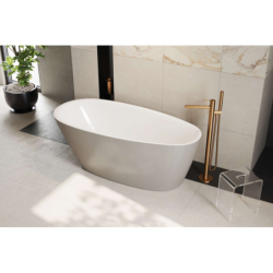 Olia 2.0 Wanna wolnostojąca 160 x 75 cm owalna, biały połysk, cappuccino mat EXCELLENT WAEX.OLI2.16WHCAM