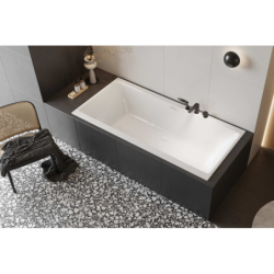 Pryzmat Slim 2.0 Wanna Prostokątna 160x75 cm, biały połysk EXCELLENT WAEX.PRY2.16WHS