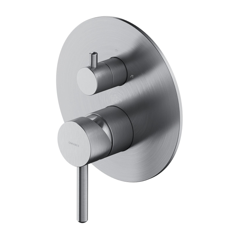 Element natynkowy baterii prysznicowej 2-wyjściowej, nikiel szczotkowany Y OMNIRES Y1247RONI