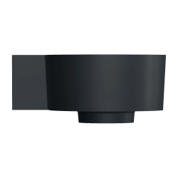 Umywalka nablatowa/wisząca - lewa, 33 x 34 cm, black lava mat Ovo M+ OMNIRES OVO335UWLBLV