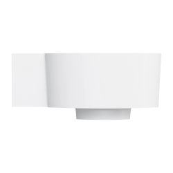 Umywalka nablatowa/wisząca - lewa, 33 x 34 cm, biały mat Ovo M+ OMNIRES OVO335UWLBM