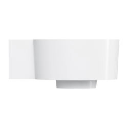 Umywalka nablatowa/wisząca - lewa, 33 x 34 cm, biały połysk Ovo M+ OMNIRES OVO335UWLBP