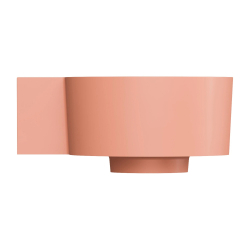 Umywalka nablatowa/wisząca - lewa, 33 x 34 cm, coral mat Ovo M+ OMNIRES OVO335UWLCO