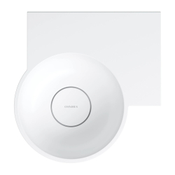 Umywalka nablatowa/wisząca - prawa, 33 x 34 cm, biały mat Ovo M+ OMNIRES OVO335UWPBM