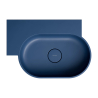 Umywalka nablatowa/wisząca - lewa, 55 x 38 cm, midnight blue mat Ovo M+ OMNIRES OVO555UWLMB