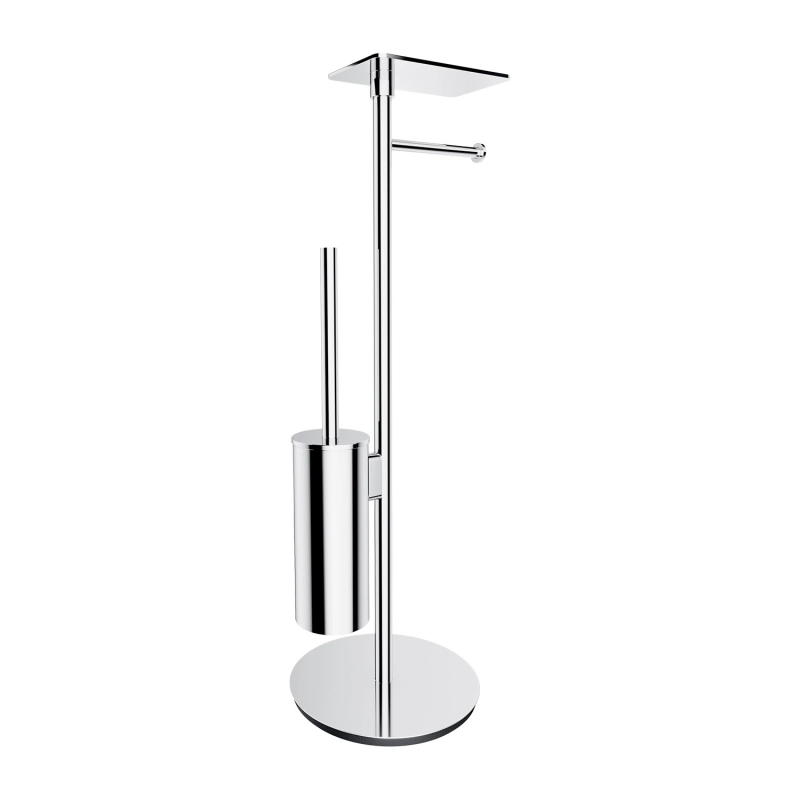Stojak na papier i szczotkę toaletową z półką, chrom połysk Modern Project OMNIRES MP60820CR