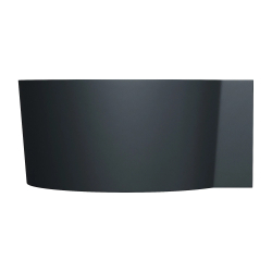 Wanna narożna okrągła, 120 x 120 cm, black lava mat Ovo M+ OMNIRES OVO120WNBLV