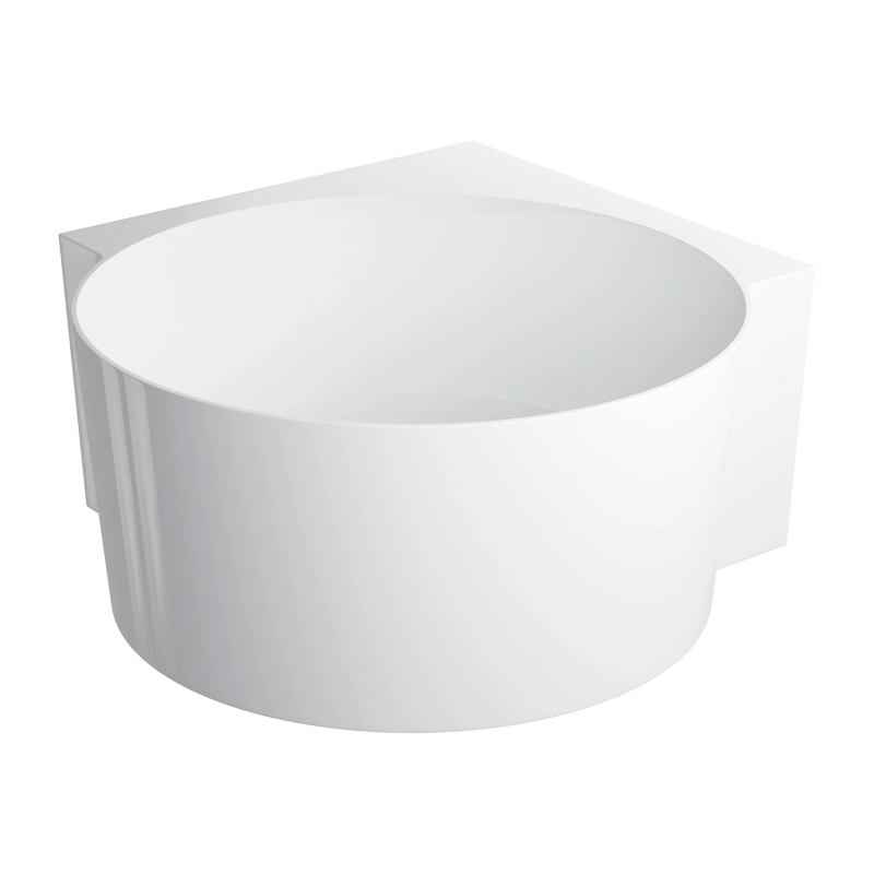 Wanna narożna okrągła, 120 x 120 cm, biały połysk Ovo M+ OMNIRES OVO120WNBP