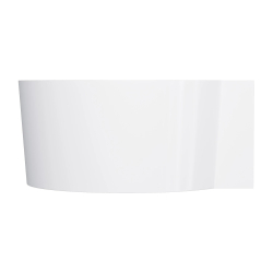 Wanna narożna okrągła, 120 x 120 cm, biały połysk Ovo M+ OMNIRES OVO120WNBP