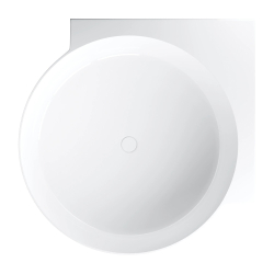 Wanna narożna okrągła, 120 x 120 cm, biały połysk Ovo M+ OMNIRES OVO120WNBP