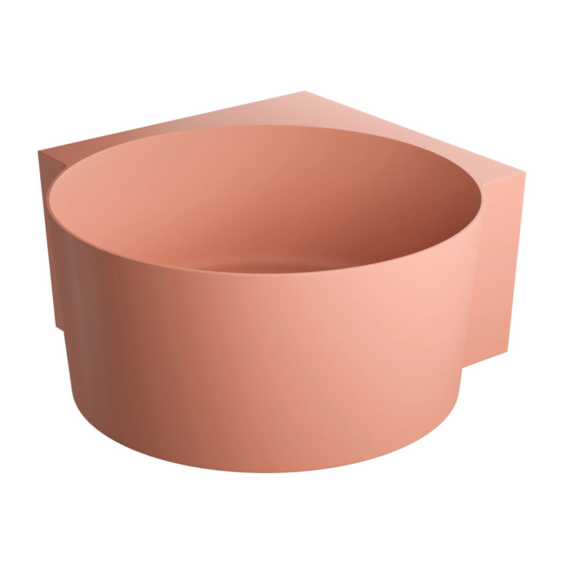 Wanna narożna okrągła, 120 x 120 cm, coral mat Ovo M+ OMNIRES OVO120WNCO