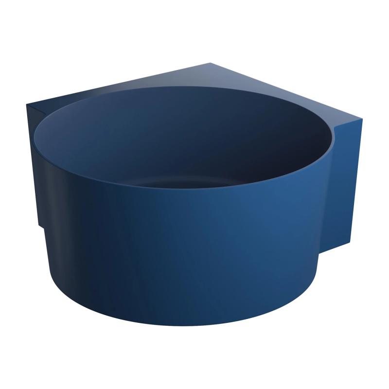 Wanna narożna okrągła, 120 x 120 cm, midnight blue mat Ovo M+ OMNIRES OVO120WNMB