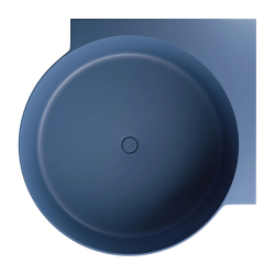 Wanna narożna okrągła, 120 x 120 cm, midnight blue mat Ovo M+ OMNIRES OVO120WNMB