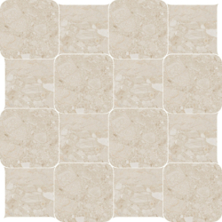 CHECKERS ROUNDED CREAM BEACH MAT 28,6X28,6 REKT. GAT.1 (P.91465)