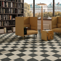 CHECKERS ROUNDED CREAM BEACH MAT 28,6X28,6 REKT. GAT.1 (P.91465)