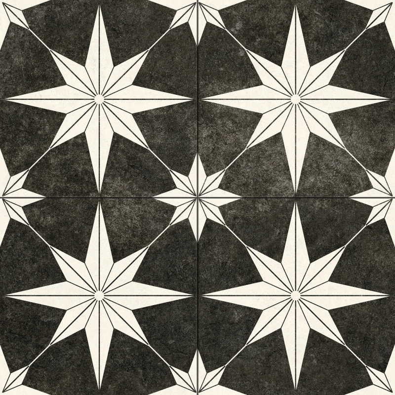 STAR ANTIC BLACK MAT 45X45 GAT.1 (P.94193)