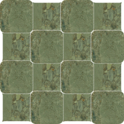 CHECKERS ROUNDED GREEN GIADA MAT 28,6X28,6 REKT. GAT.1 (P.91459)