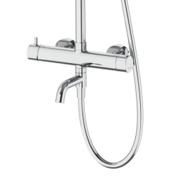 Kolumna prysznicowa LUGO deszczownica 25cm wylewka obrotowa chrom CORSAN CMN01MCHW