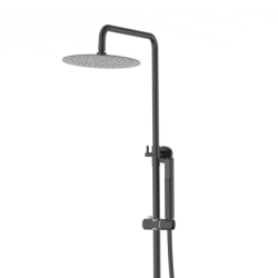 Kolumna prysznicowa LUGO deszczownica 25cm wylewka obrotowa czarna CORSAN CMN01MBLW