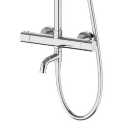 Kolumna prysznicowa LUGO deszczownica 25cm termostat wylewka obrotowa chrom CORSAN CMN01TCHW