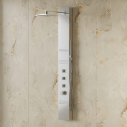 Panel prysznicowy NEO termostat stal deszczownica LED CORSAN S060TSLLED