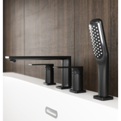 Bateria wannowa otworowa TRINO czarna CORSAN CMB7142BL