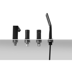 Bateria wannowa otworowa TRINO czarna CORSAN CMB7142BL