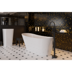 Bateria wannowa wolnostojąca LUGO czarna CORSAN CMB7535BL