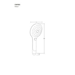 Słuchawka prysznicowa HALO funkcyjna biała CORSAN CMP002WH