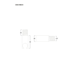 Uchwyt prysznicowy do słuchawki prysznicowej chromowany CORSAN CMU042CH