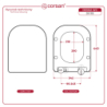 Uniwersalna deska sedesowa wolnoopadająca toaletowa DS-15S CORSAN DS15S