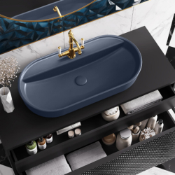 UMYWALKA BABETTE 82x42 BLAT, CERAM NAVY BLUE MATT ELITA 146045