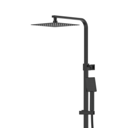 Kolumna prysznicowa ANGO deszczownica 25cm termostat wylewka obrotowa czarna CORSAN CMN02TBLW