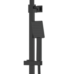 Kolumna prysznicowa ANGO deszczownica 25cm termostat wylewka obrotowa czarna CORSAN CMN02TBLW