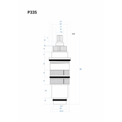 Głowica termostatyczna 86mm CORSAN P335