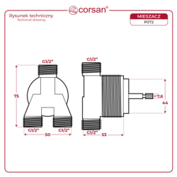 Mieszacz wody uniwersalny CORSAN P072