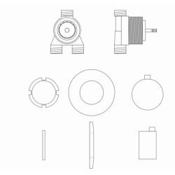 Mieszacz wody uniwersalny komplet z pokrętłem CORSAN P073CH