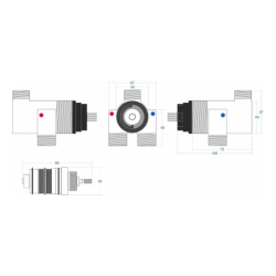 Termostat uniwersalny komplet z pokrętłem CORSAN P045