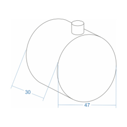 Pokrętło okrągłe mieszacza do regulacji przepływu wody CORSAN P035