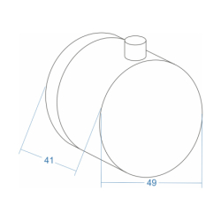 P004 - pokrętło okrągłe termostatu do regulacji przepływu wody CORSAN P004CH