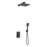 Zestaw podtynkowy ANGO deszczownica 25 cm termostat słuchawka prysznicowa czarny CORSAN Z01TBL