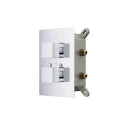 Zestaw prysznicowy podtynkowy ANGO deszczownica 25 cm termostat słuchawka prysznicowa chrom CORSAN Z01TCH