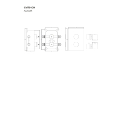 Prysznicowa bateria podtynkowa z boxem montażowym chrom z termostatem CORSAN CMT01CH