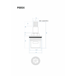 Głowica, głowiczka funkcji ON/OFF 68mm CORSAN P005X