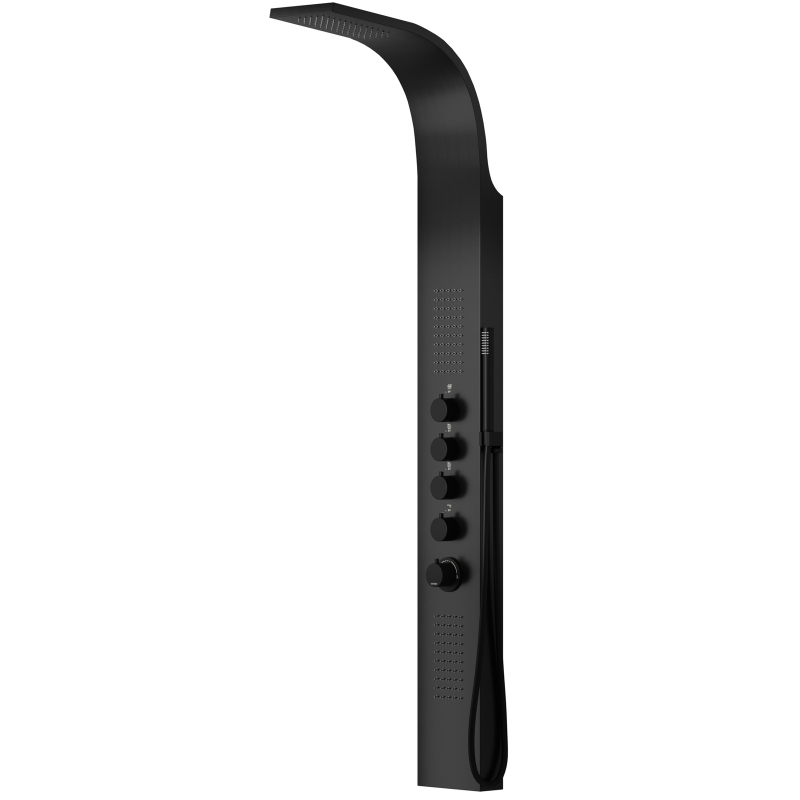 Panel prysznicowy SAMSARA mieszacz czarna stal CORSAN S003MBL