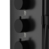 Panel prysznicowy SAMSARA termostat czarna stal wylewka CORSAN S003TBLW