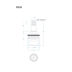 Głowica, głowiczka funkcji ON/OFF 60mm CORSAN P018