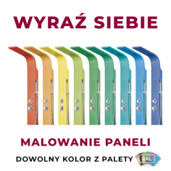 Panel prysznicowy ALTO mieszacz czarny wylewka CORSAN A017MBLW