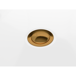 Wanna wolnostojąca SALINA 160 x75 cm korek klik-klak miedziany / różowe złoto CORSAN E026LRG